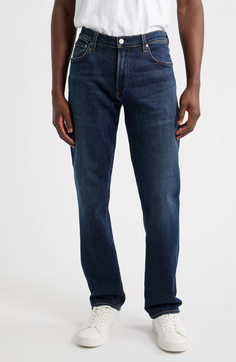Citizens of Humanity Gage Slim Straight Stretch Cotton & Cashmere Jeans, Main, color, Prospect Medium Dark