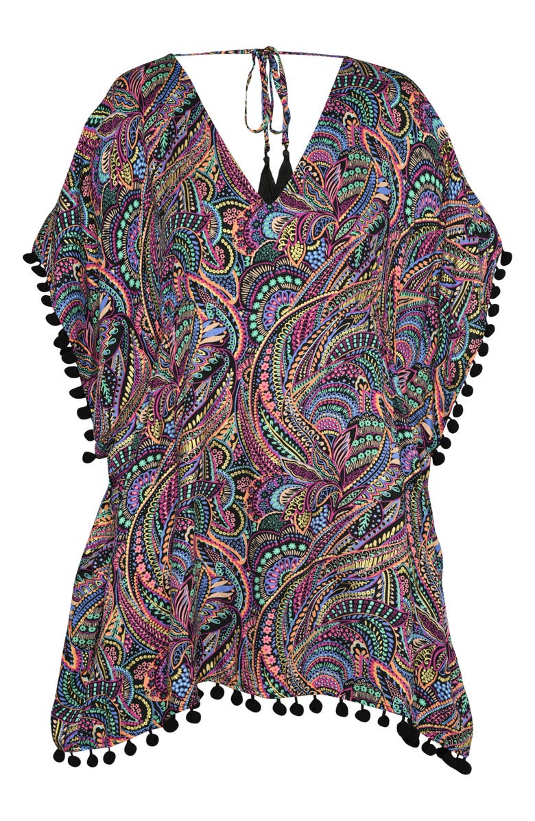 Sunshine 79 Disco Print Cover-Up Caftan, Alternate, color, Purple Multi
