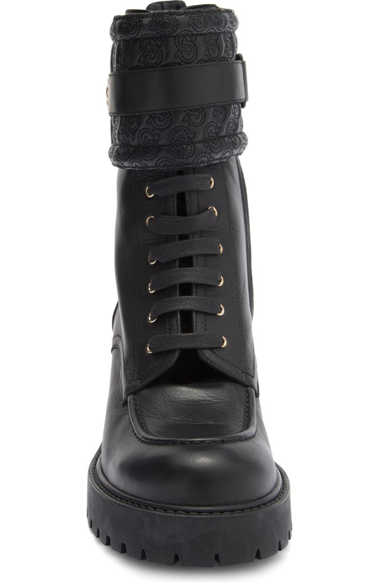 FERRAGAMO Shiraz Combat Boot, Alternate, color, Black