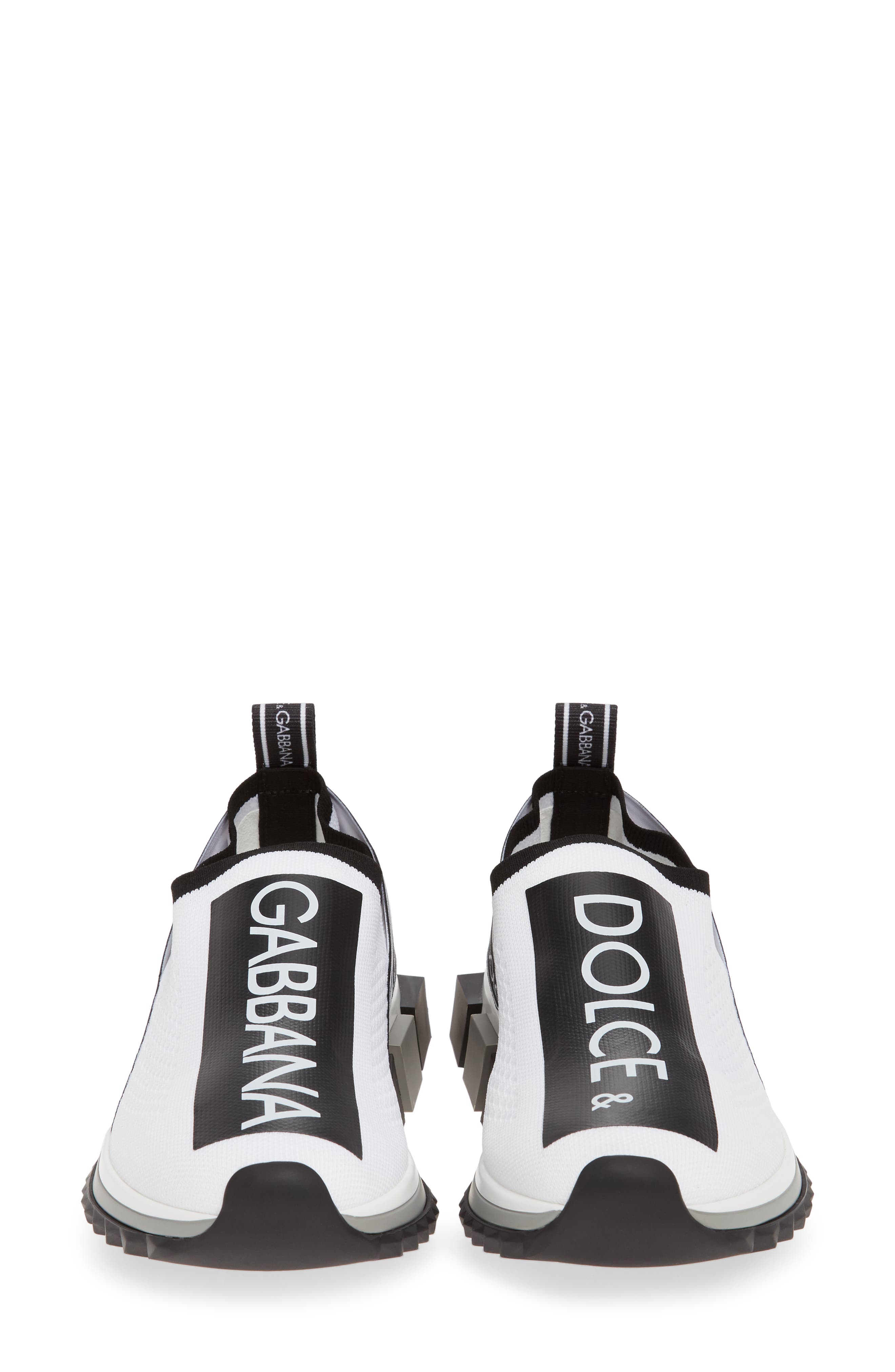 Dolce&Gabbana Sorrento Logo Slip-On Sneaker, Alternate, color, White/ Black