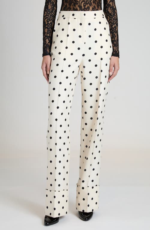 VALENTINO VALENTINO GARAVANI POLKA DOT SILK CADY PANTS 