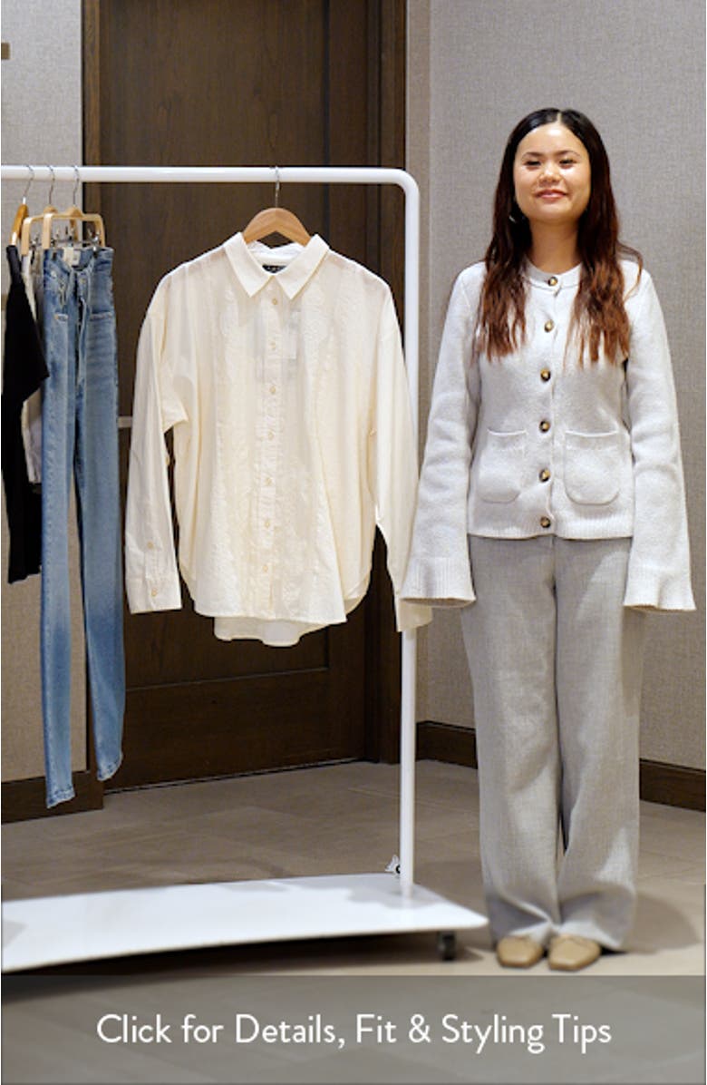 Lace Trim Cotton Voile Shirt, sales video thumbnail