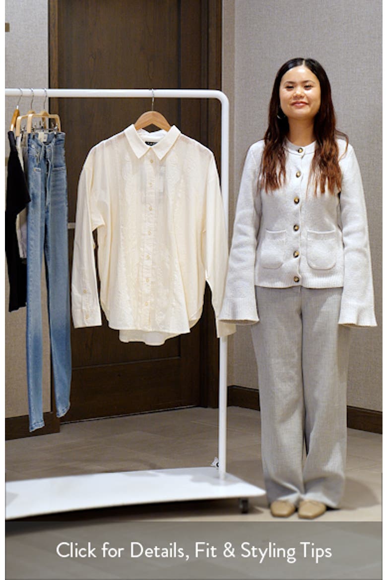 Lace Trim Cotton Voile Shirt video