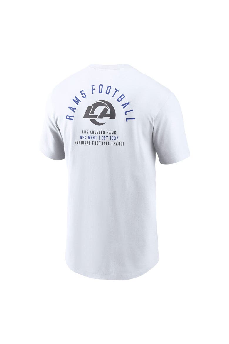 Men's Nike White Los Angeles Rams Split Logo T-Shirt, Alternate, color, White