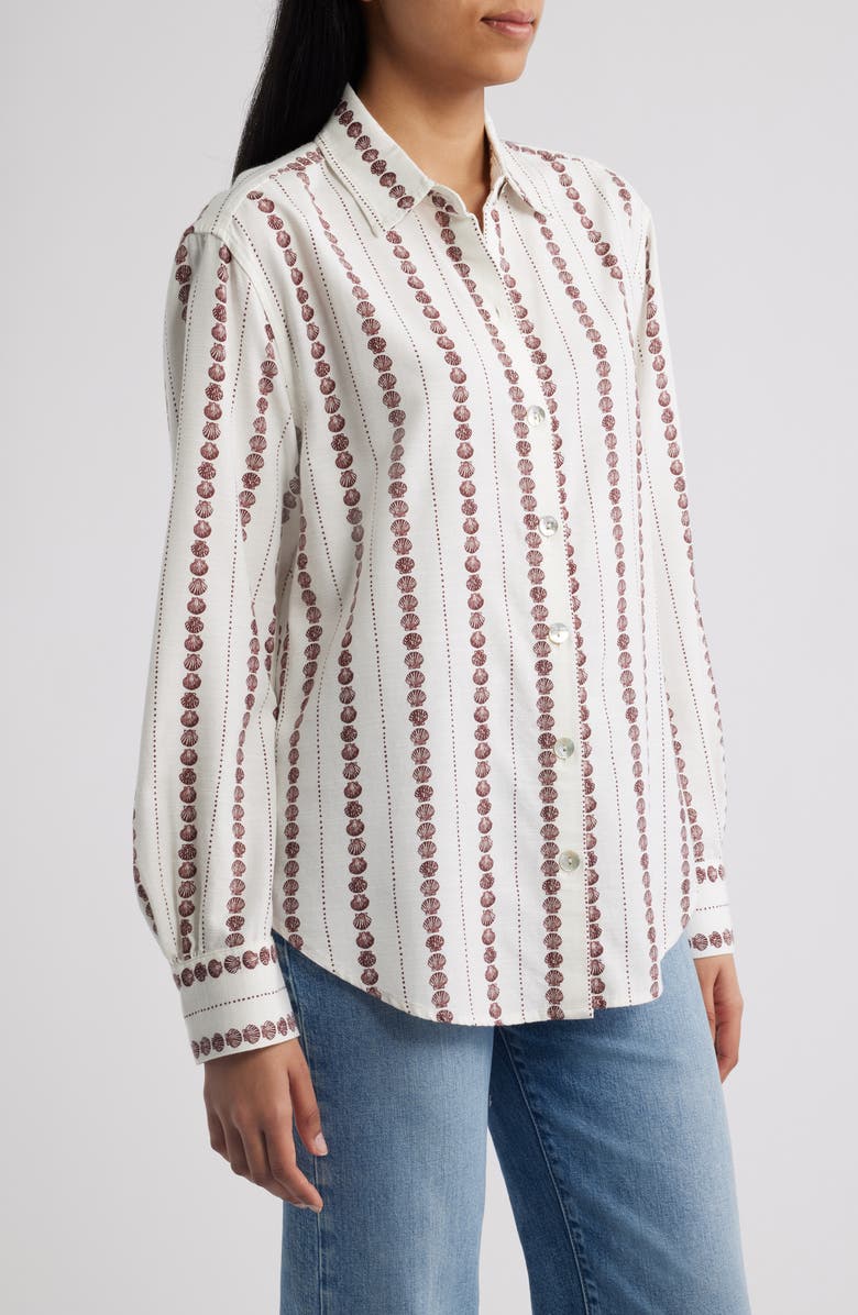 Cloth & Stone Boyfriend Button-Up Shirt, Alternate, color, Seashell Stripe