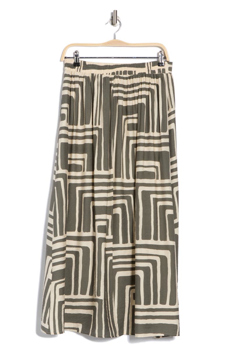 MELLODAY Pull-On Maxi Skirt, Alternate, color, Sage Ivory