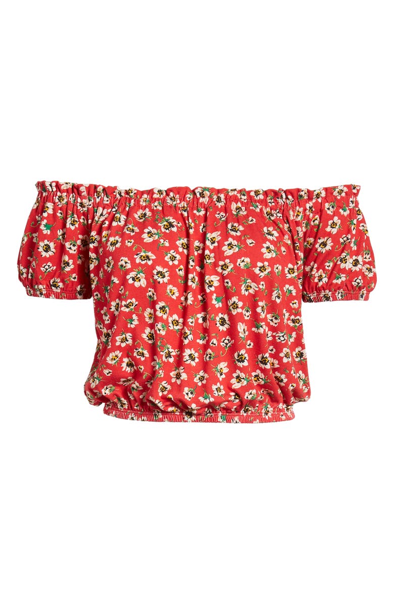 Chloe & Katie Floral Off the Shoulder Top, Alternate, color,
