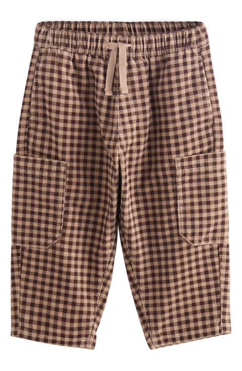 Kids' Gingham Corduroy Cargo Pants (Little Kid)