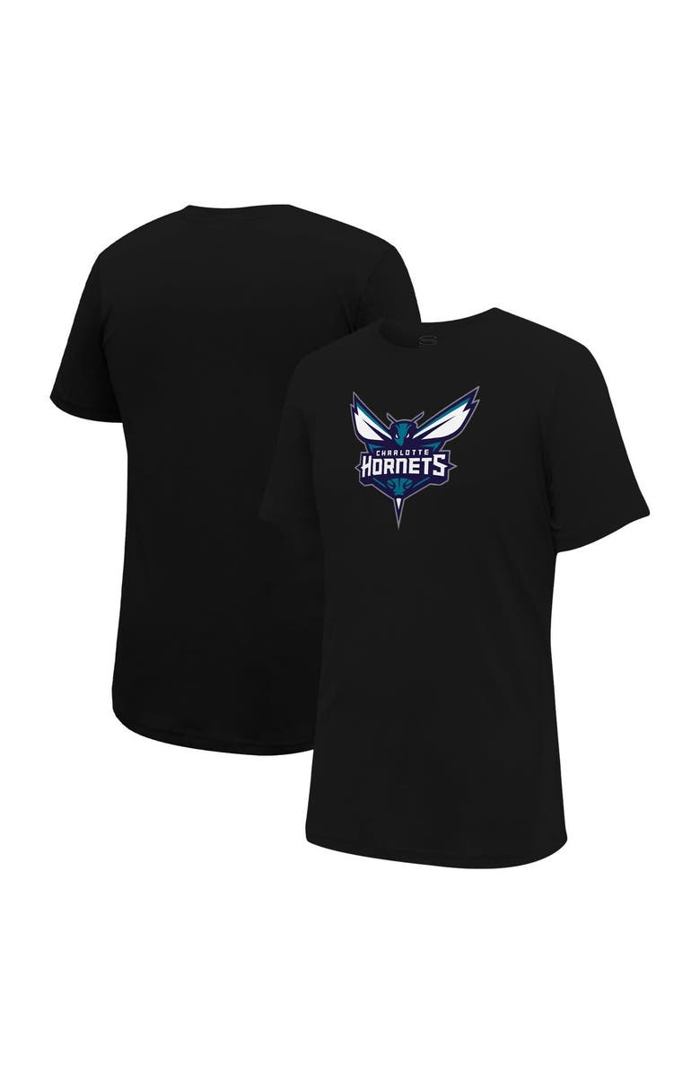 Stadium Essentials Unisex Stadium Essentials Black Charlotte Hornets Primary Logo T-Shirt, Alternate, color, 