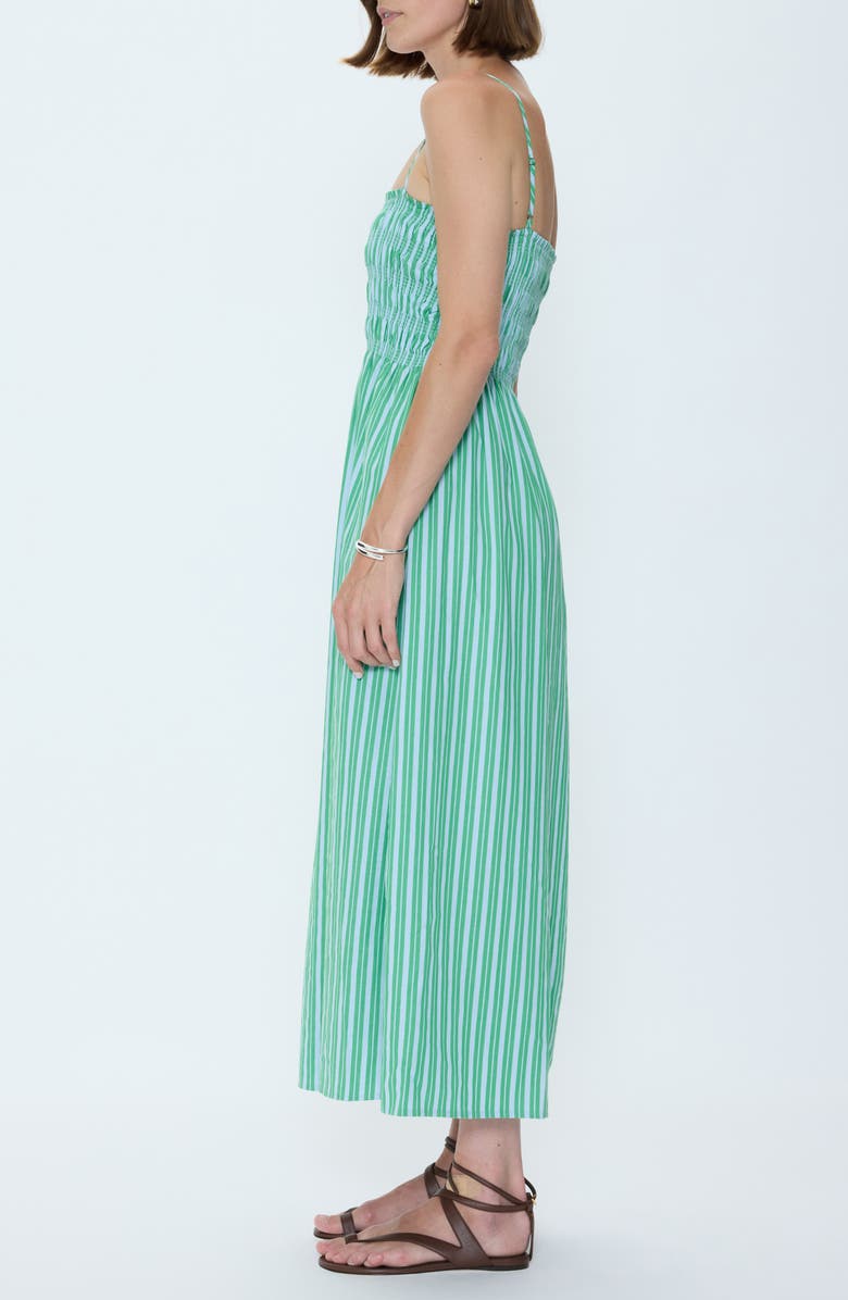 Pistola Bianca Maxi Sundress, Alternate, color, Green Blue Stripe