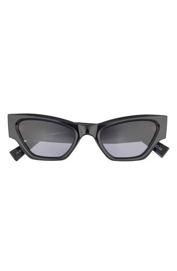 Le Specs Charade 52mm Cat Eye Sunglasses In Black
