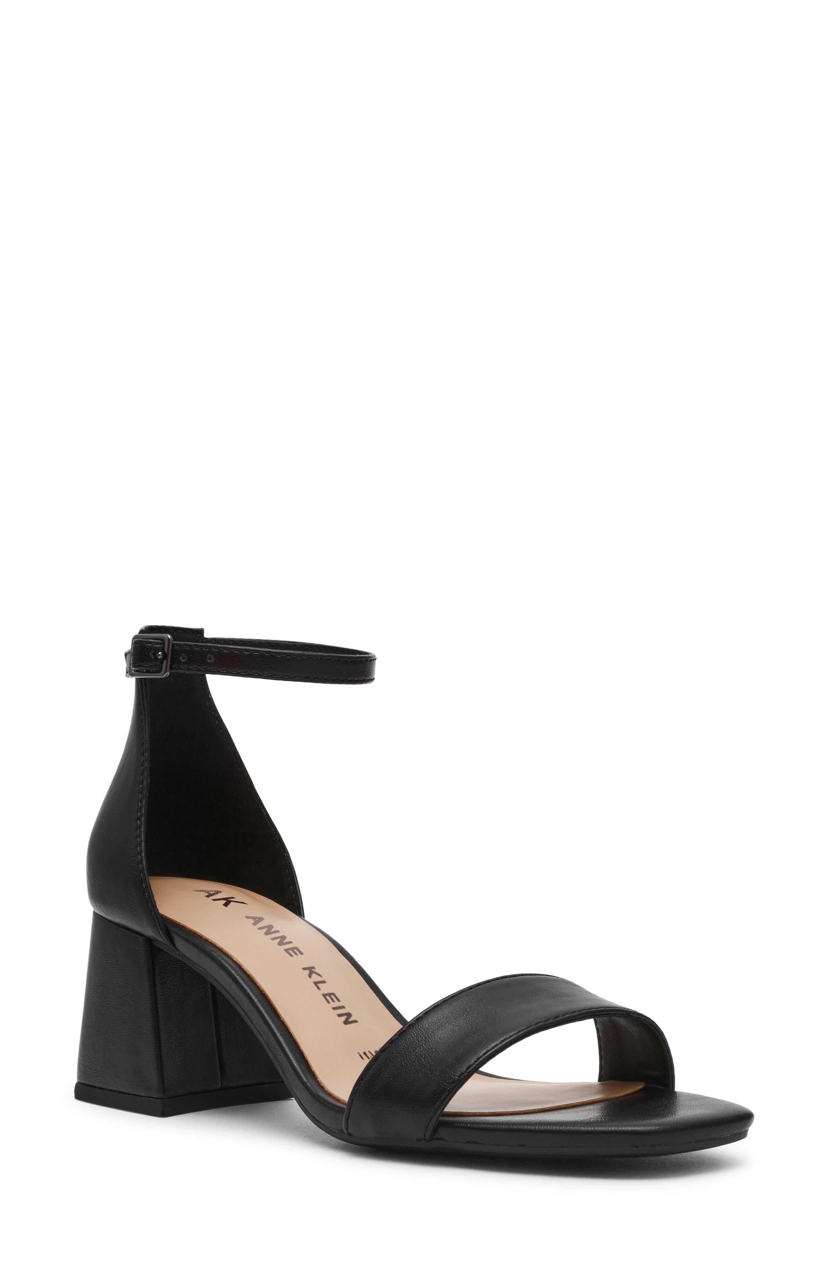 Anne Klein Mika Sandal, Main, color, Black Pu