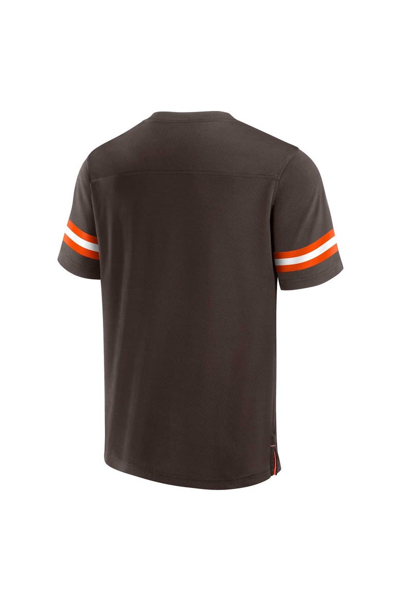 Men's Fanatics Branded  Brown Cleveland Browns Jersey Tackle V-Neck T-Shirt, Alternate, color, Brown