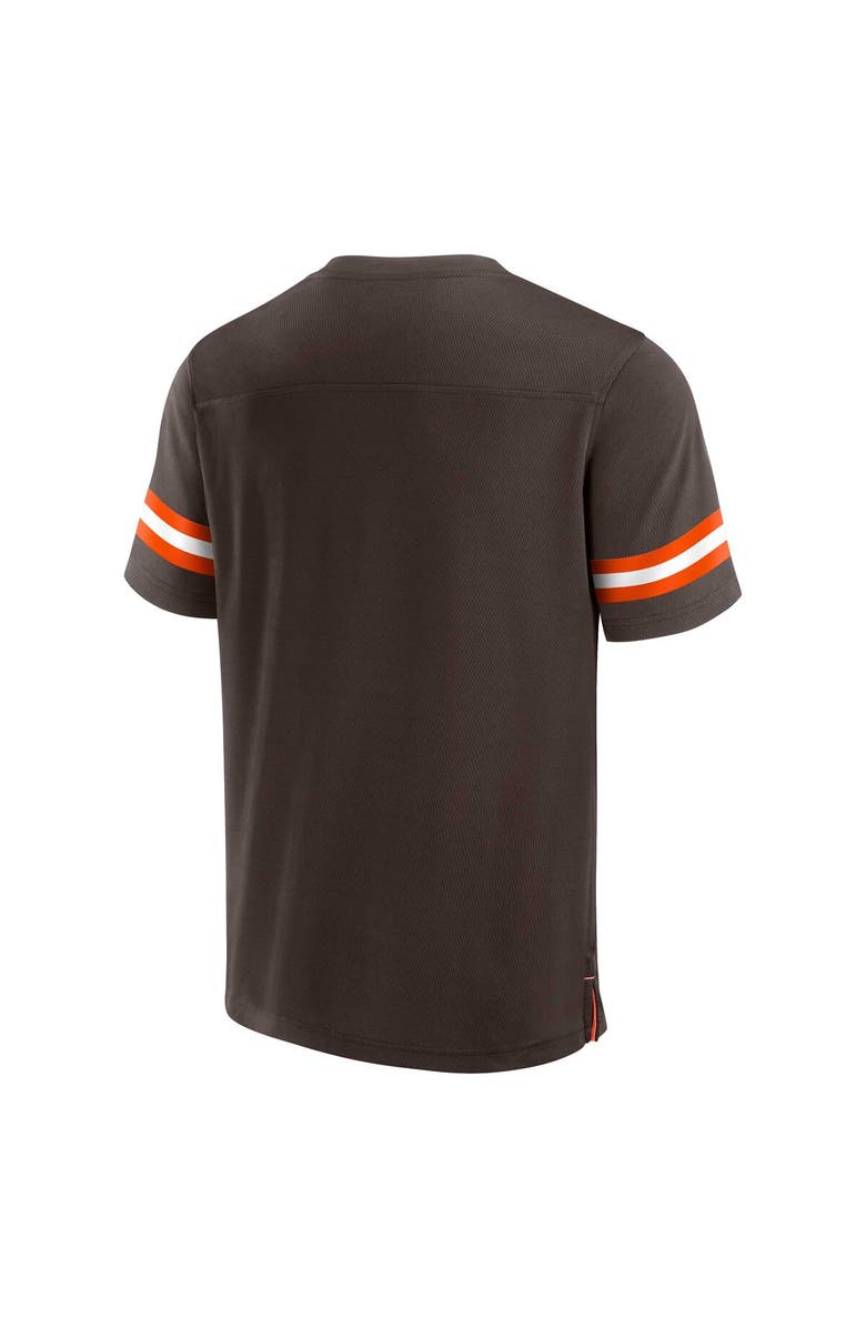 FANATICS Men's Fanatics Branded Brown Cleveland Browns Jersey Tackle V-Neck T-Shirt, Alternate, color, Brown