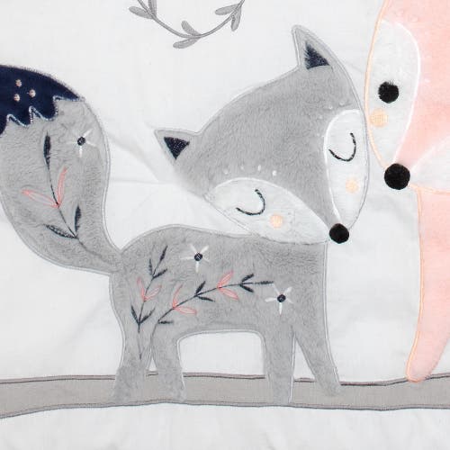 Lambs & Ivy Forever Friends Woodland Fox/owl 4-piece Nursery Crib Baby Bedding Set In Pink