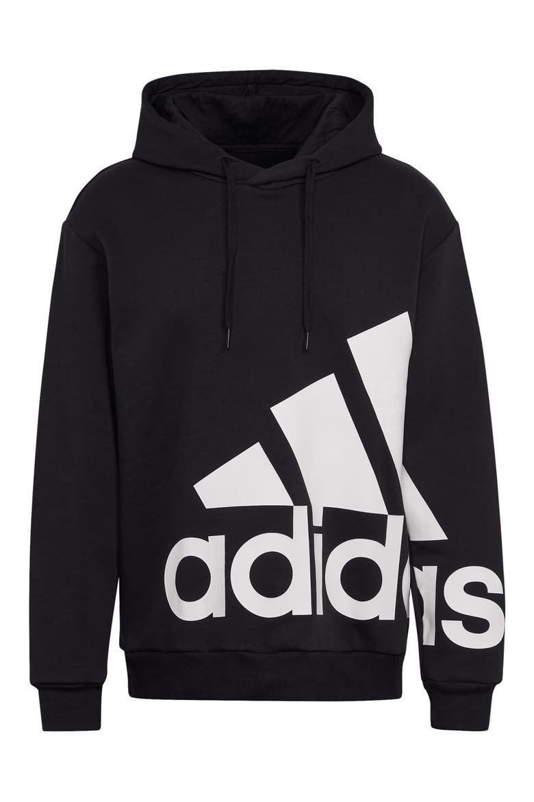 Essentials Fleece Hoodie, Alternate, color, BLACK/ WHITE