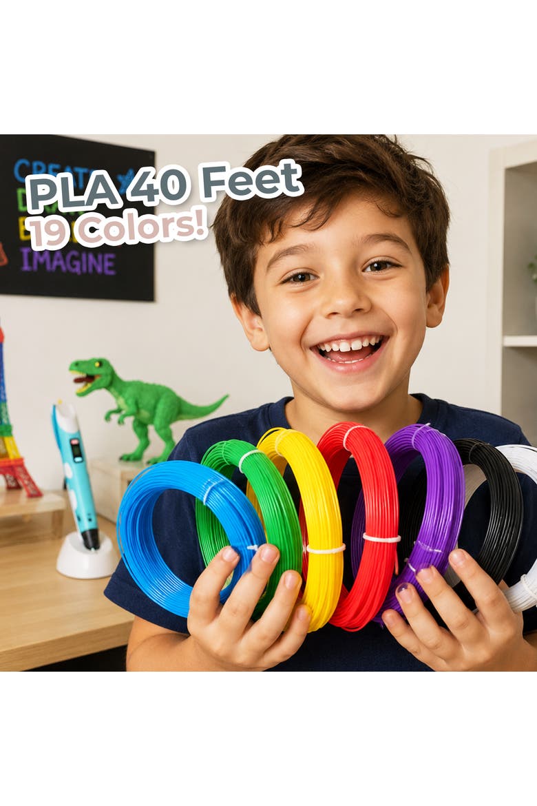 3D Printing Pen Filament Refills Set, Assorted Color 5M PLA refills, 20 pcs, Alternate, color, Assorted