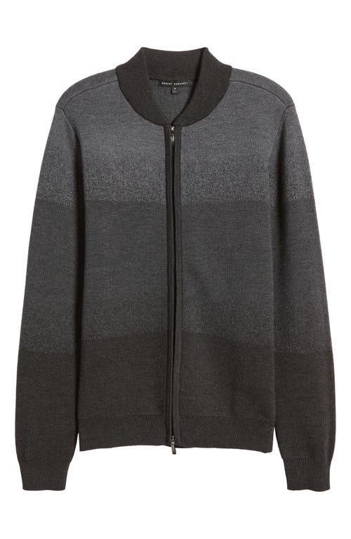 Robert Barakett Men's Crosswoods Front-zip Sweater In Gray