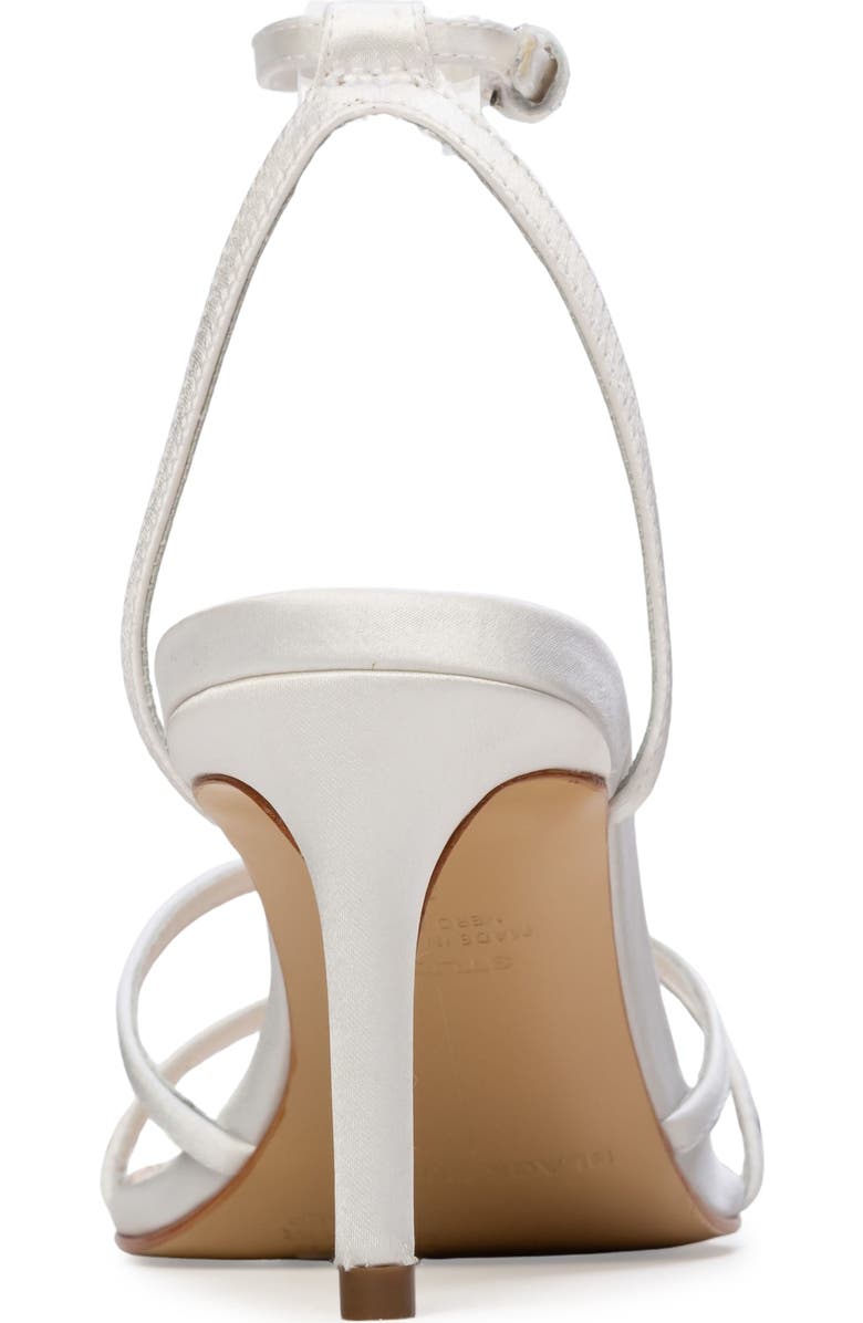 BLACK SUEDE STUDIO Miley 70 Satin Sandal, Alternate, color, White Satin