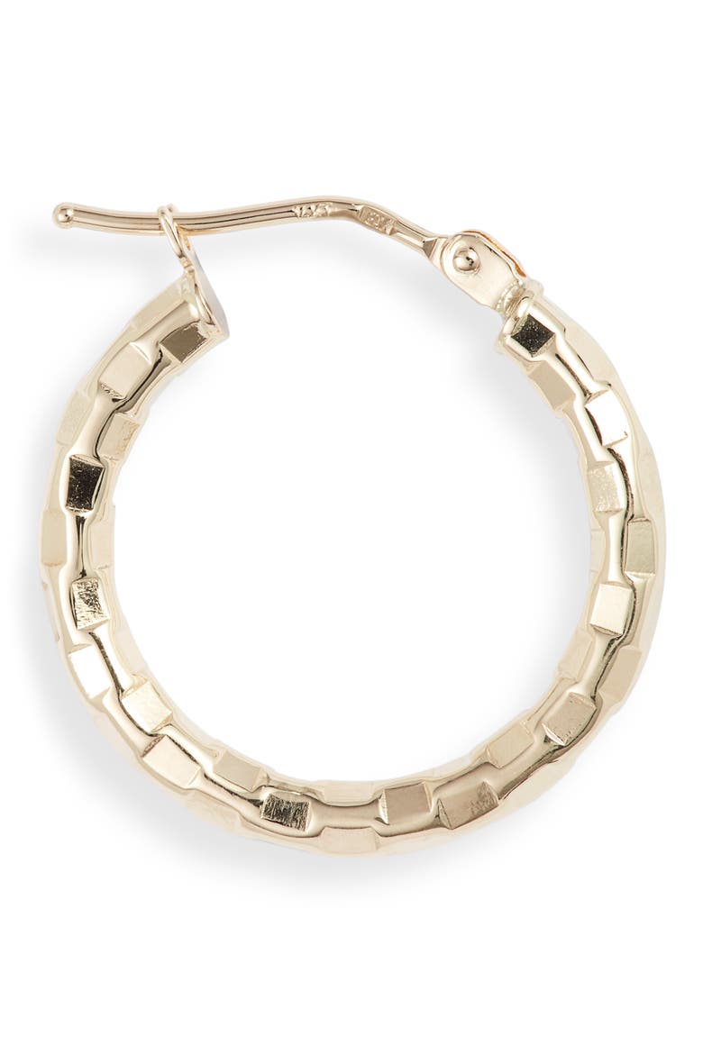Hammered 14K Gold Hoops (Nordstrom Exclusive), Alternate, color, YELLOW GOLD