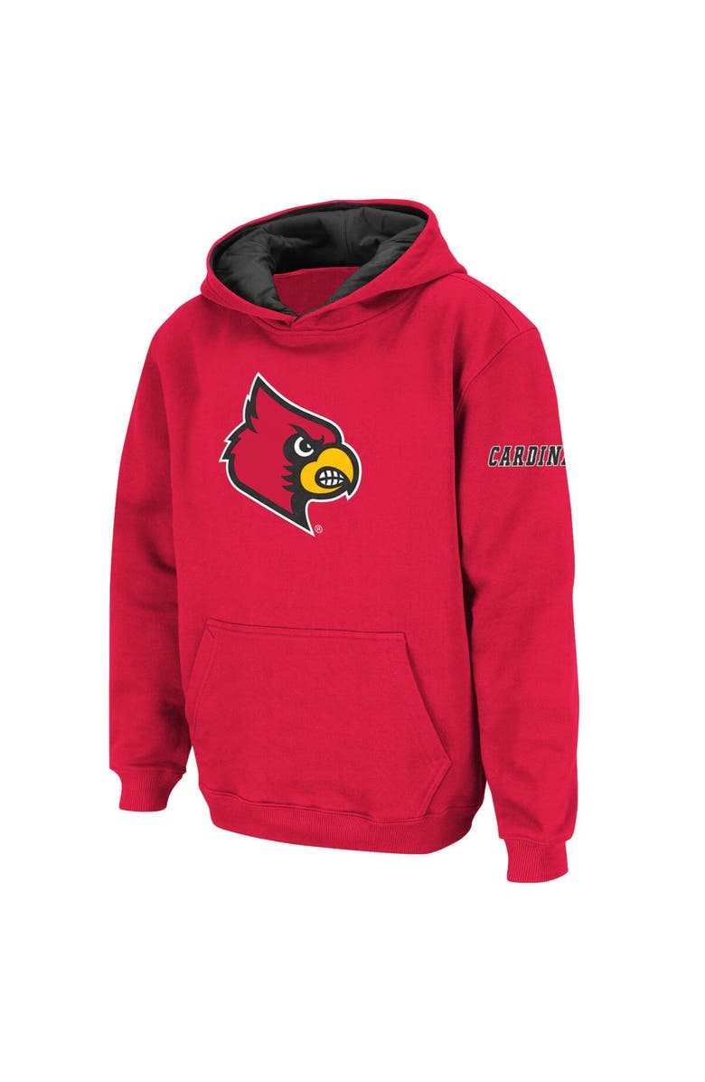 STADIUM ATHLETIC Youth Stadium Athletic Red Louisville Cardinals Big Logo Pullover Hoodie, Main, color, Red