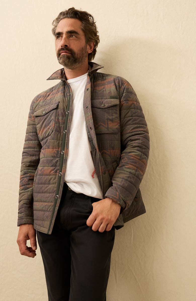 Faherty x Doug Good Feather Horizon CPO Jacket, Alternate, color, Sunset Ombre Star Nation