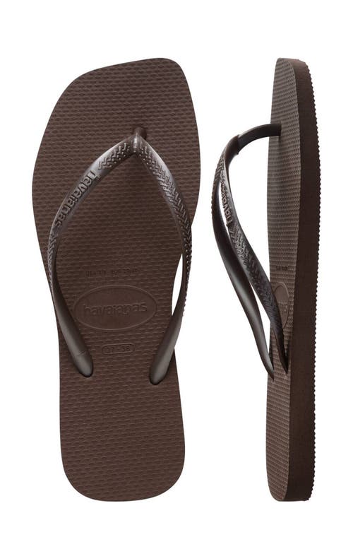 Havaianas Slim Square Toe Flip Flops In Multi
