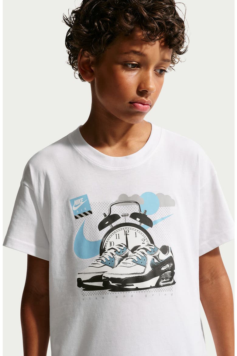 Kids' Sportswear Graphic T-Shirt, Alternate, color, WHITE
