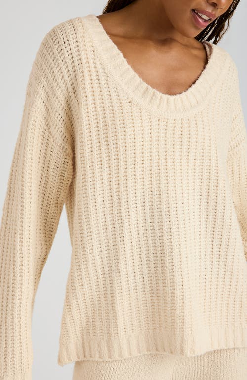 Florence By Mills Open Stitch V-neck Pullover In White