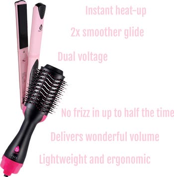 PURSONIC Hair Styling Power Bundle Hair Dryer Volumizer Brush Flat Iron Hair Straightener With Free Travel Straightener Nordstrom