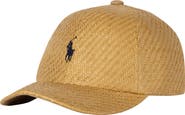 Polo Ralph Lauren Embroidered Logo Straw Baseball Cap