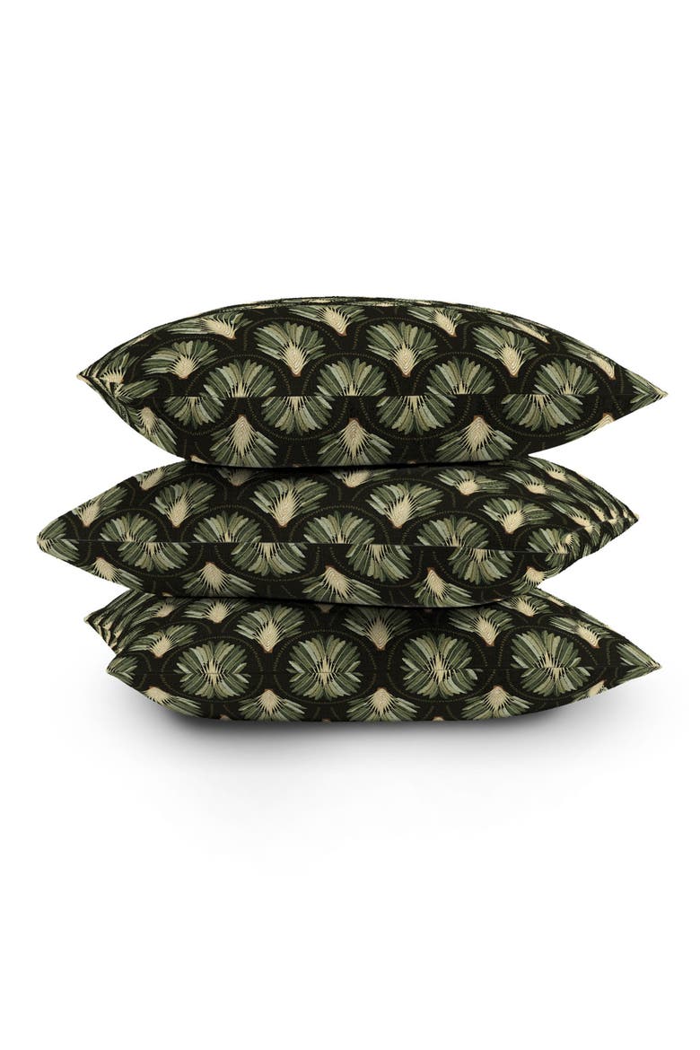 Palm Deep Accent Pillow, Alternate, color, GREEN