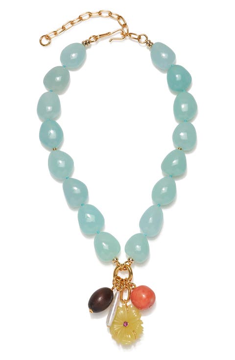 Cordoba Jade & Freshwater Pearl Charm Necklace