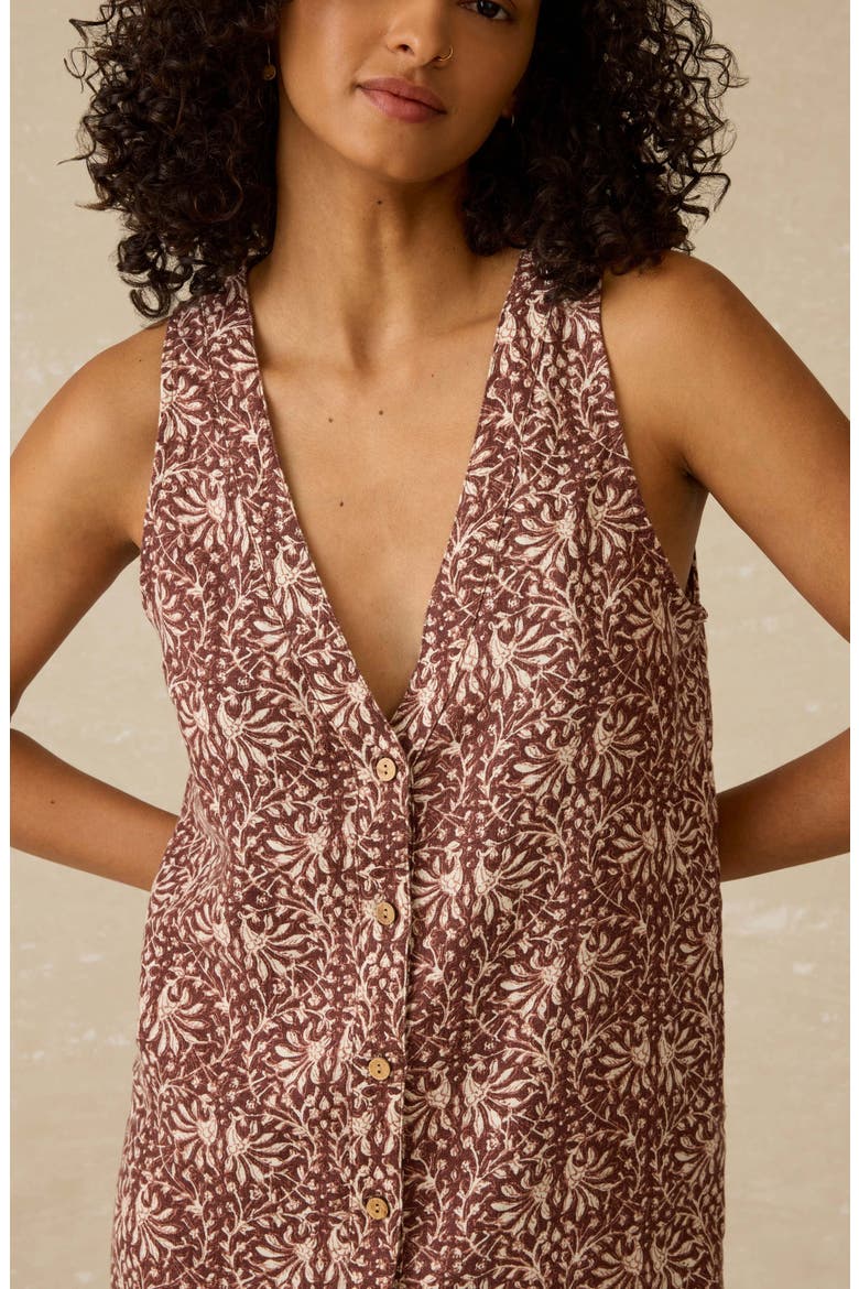 Alston Linen Button-Up Minidress, Alternate, color, SAUSALITO SUNSET