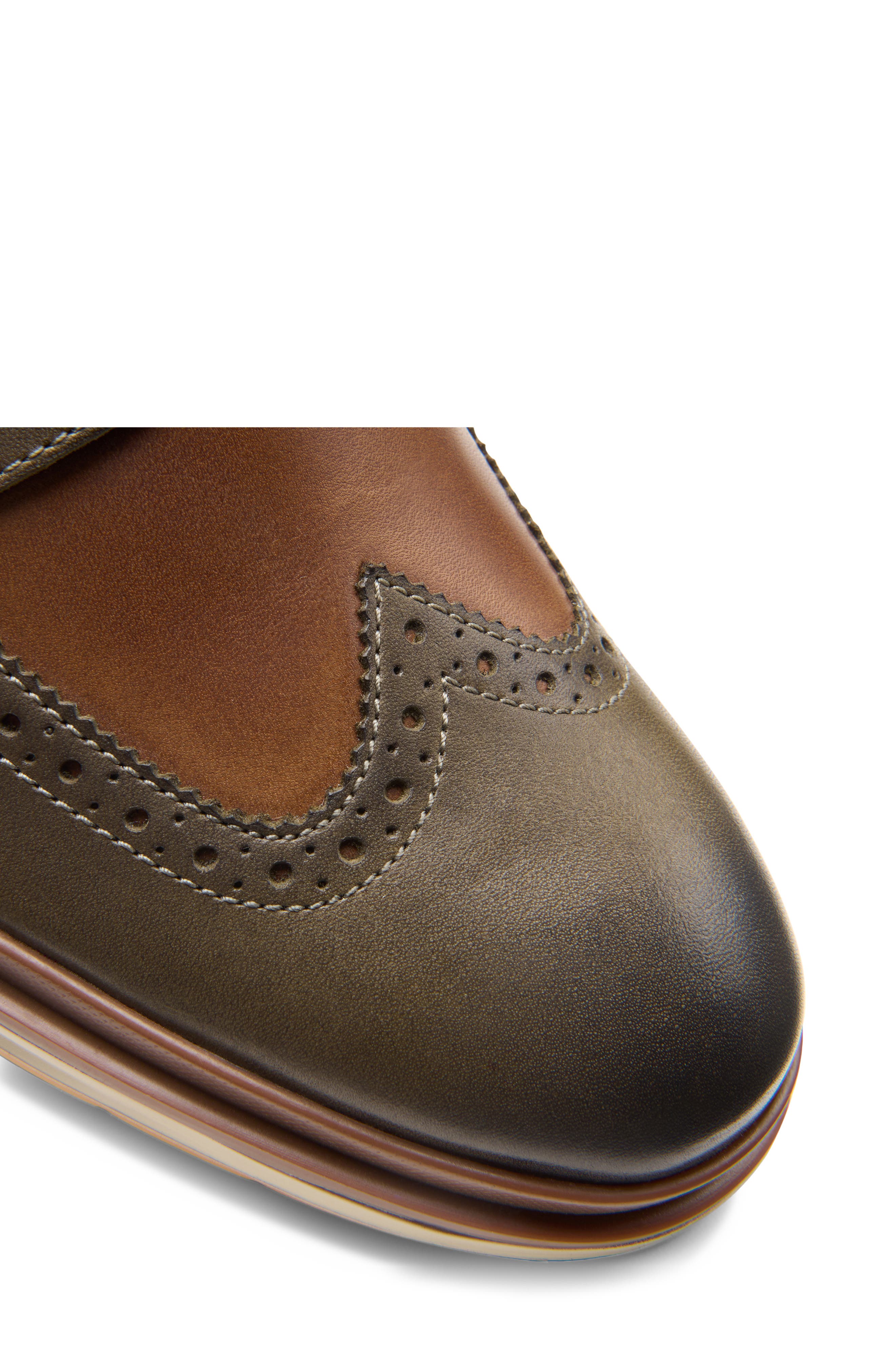 Clarks<sup>®</sup> Chantry Wingtip Derby, Alternate, color, Dark Olive Combi