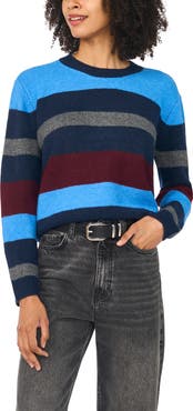 Vince Camuto Stripe Crewneck Sweater