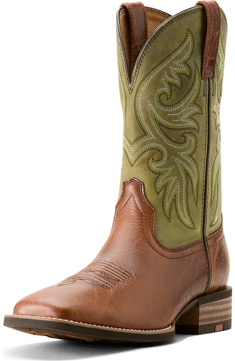 Ariat Slingshot Western Boot, Alternate, color, Dark Tan/ Easy Green