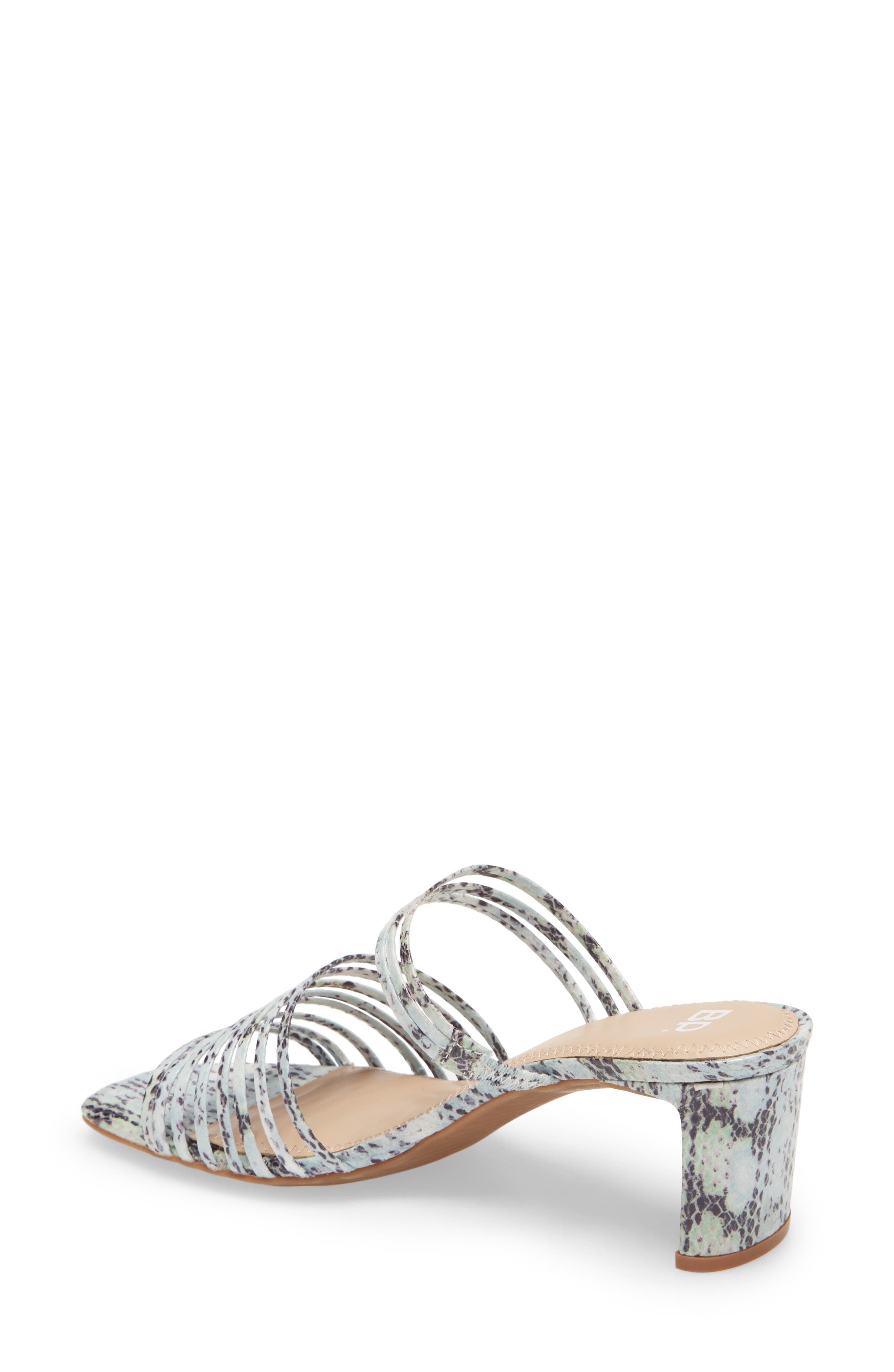 Brittany Strappy Slide Sandal, Alternate, color, LIGHT BLUE SNAKE PU