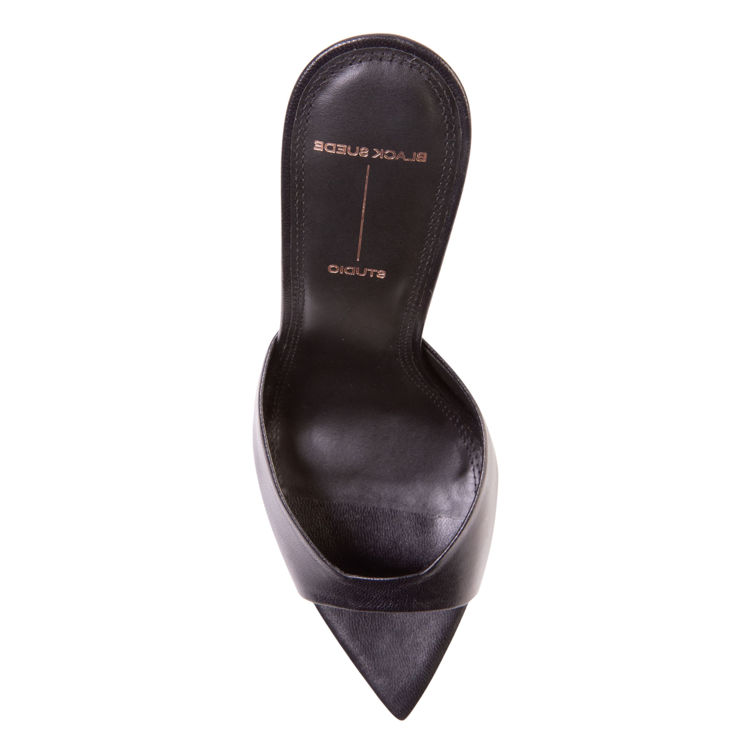 BLACK SUEDE STUDIO Brea Leather Mule, Alternate, color, Black Leather