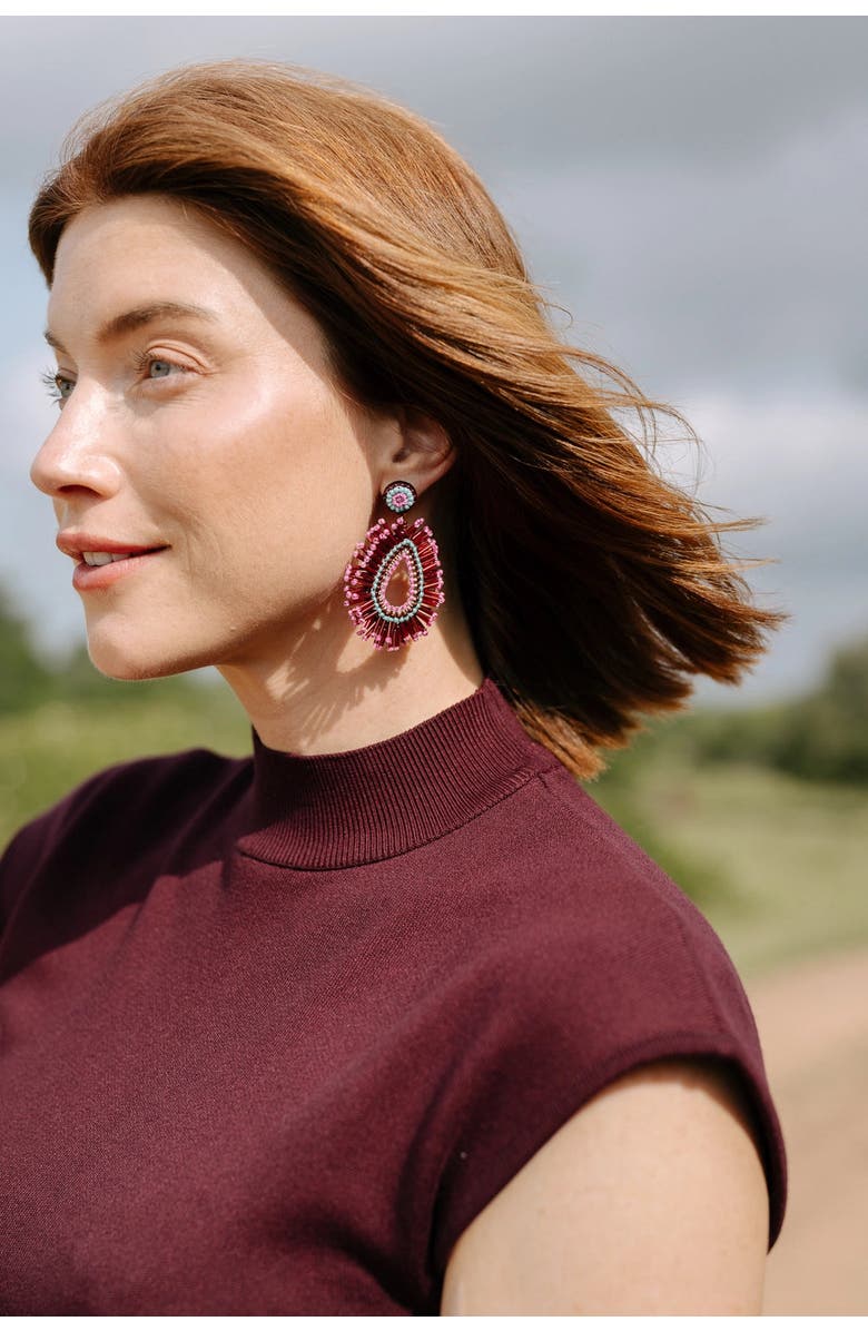 Noonday Collection Carnaval Earrings, Alternate, color, Red