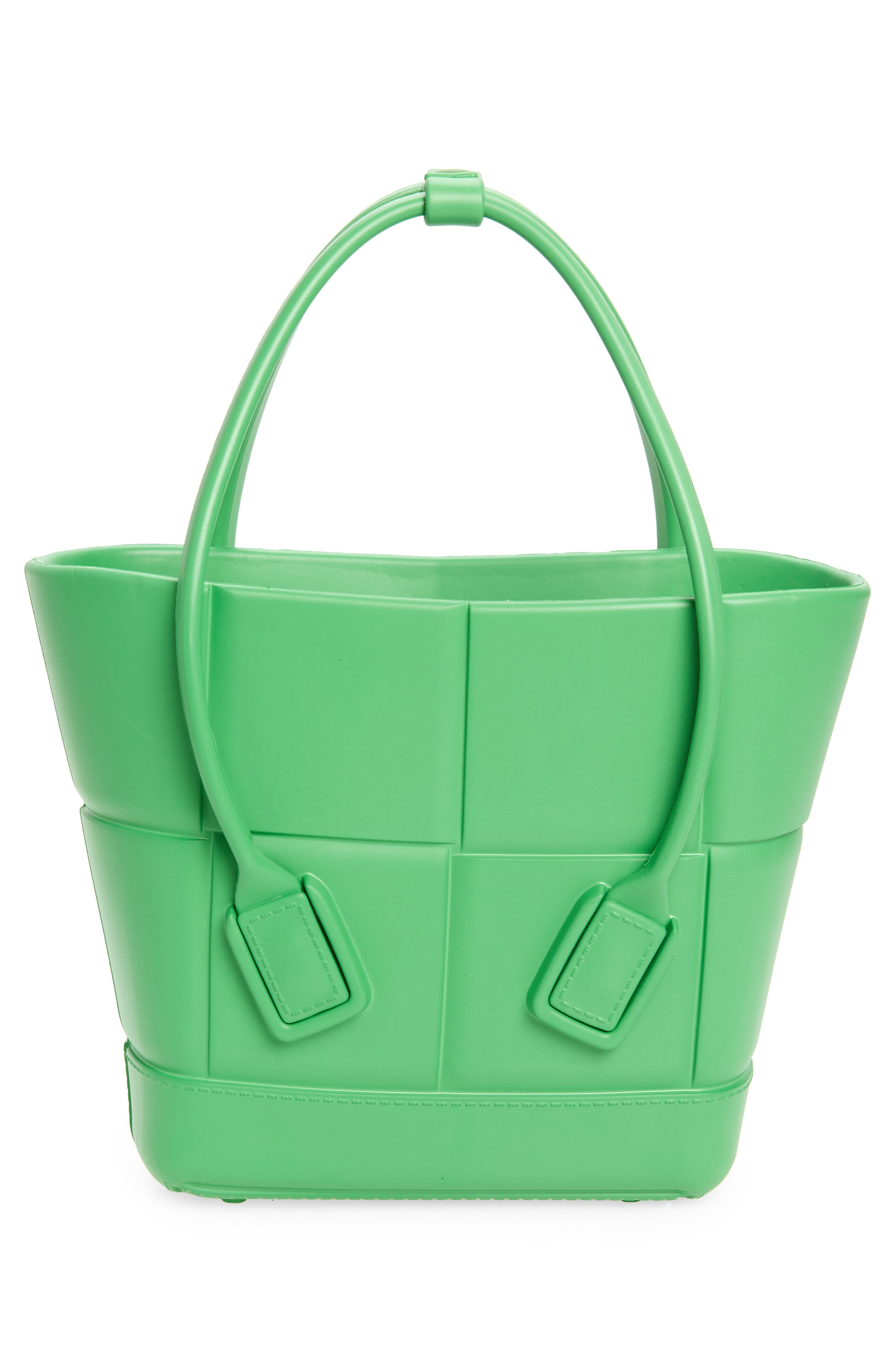 Bottega Veneta Mini Arco Embossed Rubber Tote, Alternate, color, 