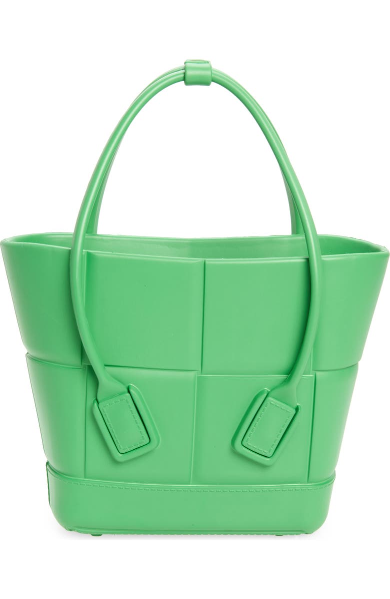Bottega Veneta Mini Arco Embossed Rubber Tote, Alternate, color,