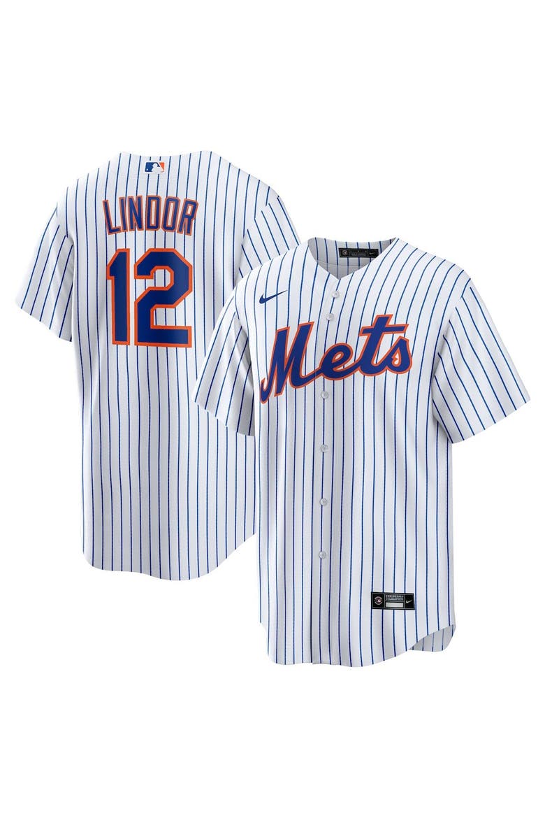 Men's Nike Francisco Lindor White New York Mets Home Replica Player Jersey, Main, color, WHITE