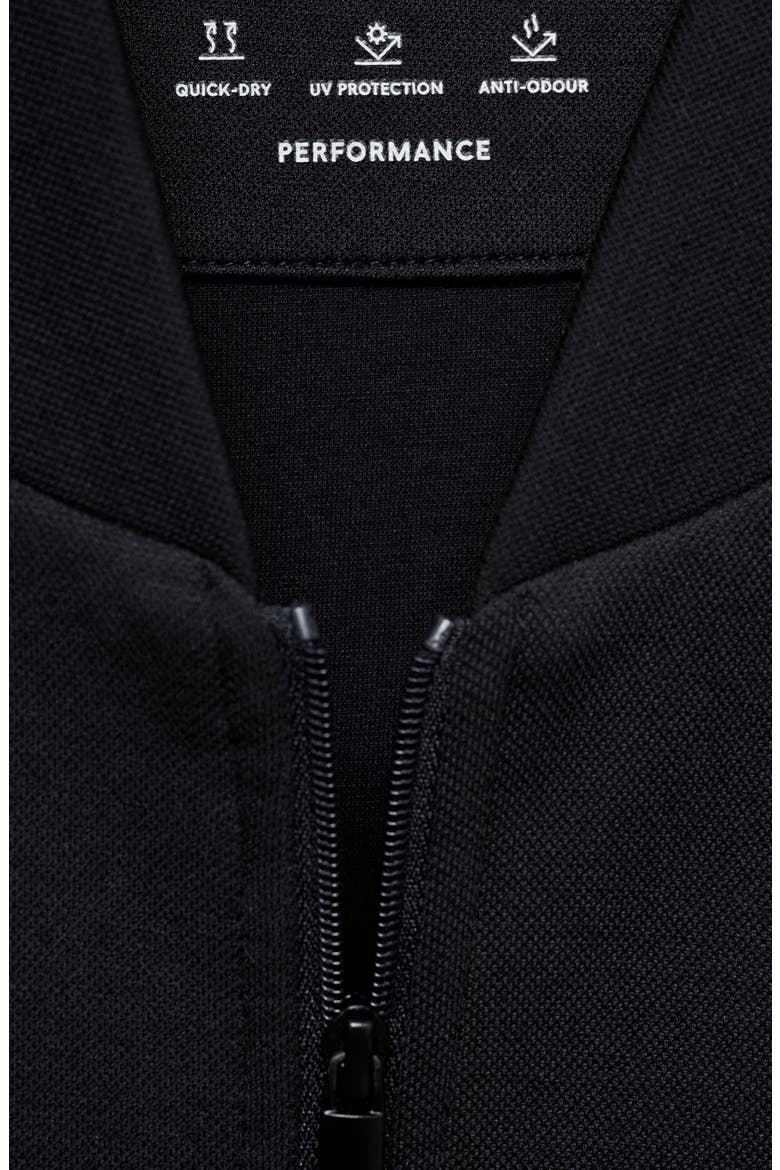 Sweatshirt Bomber Jacket, Alternate, color, DARK NAVY