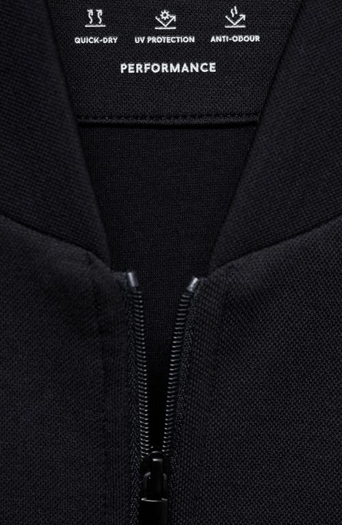 Mango Sweatshirt Bomber Jacket In Dark Navy