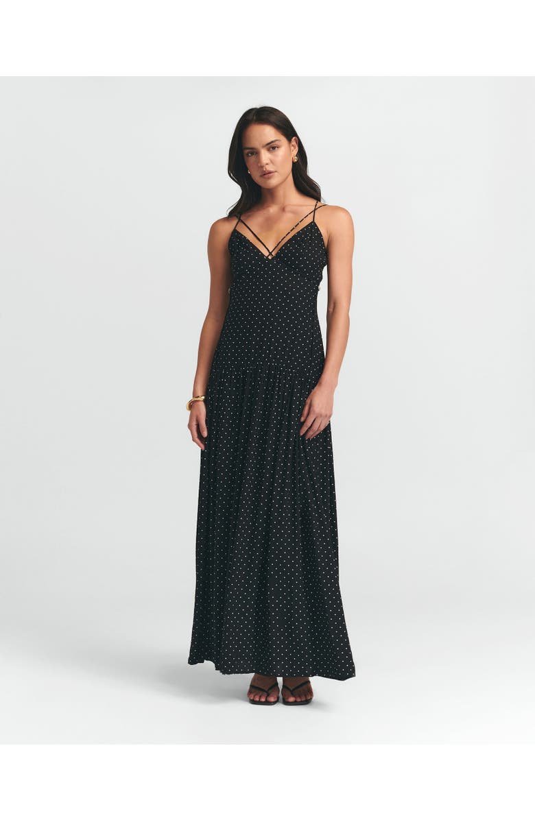 ST MRLO Paris Maxi Dress, Alternate, color, Black Base Spot