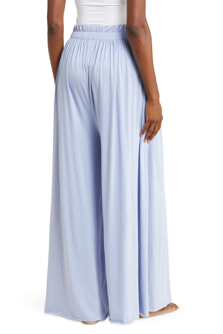 Organic Pima Wide Leg Lounge Pants, Alternate, color, DAYBREAK BLUE