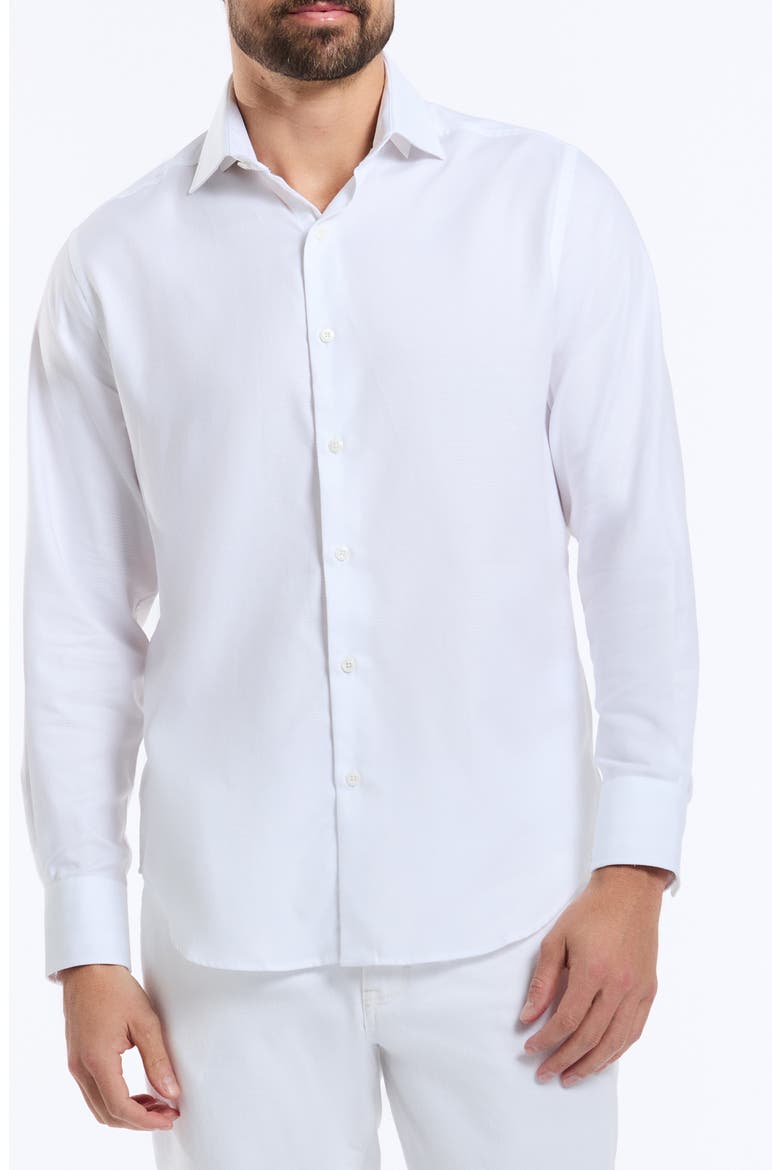 Arch Long Sleeve Dress Shirt, Main, color, WHITE