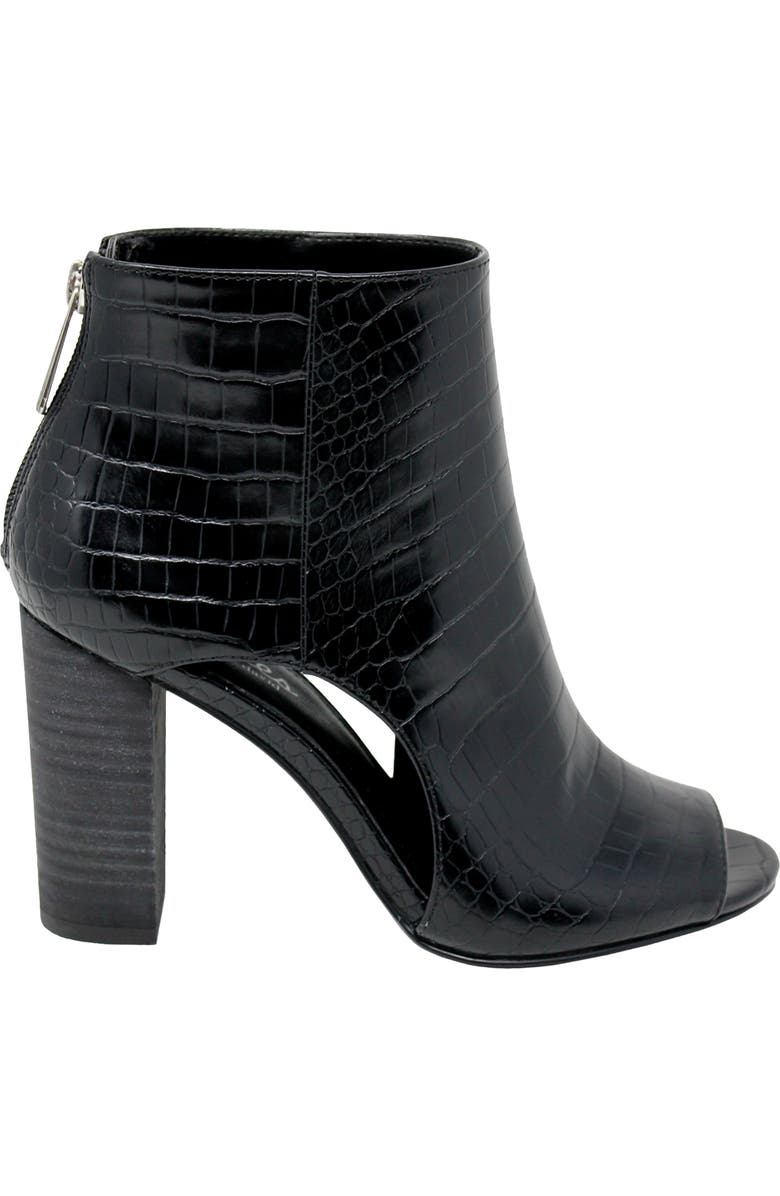 Charles by Charles David Fable Cutout Open Toe Bootie, Alternate, color, Black Croc Print