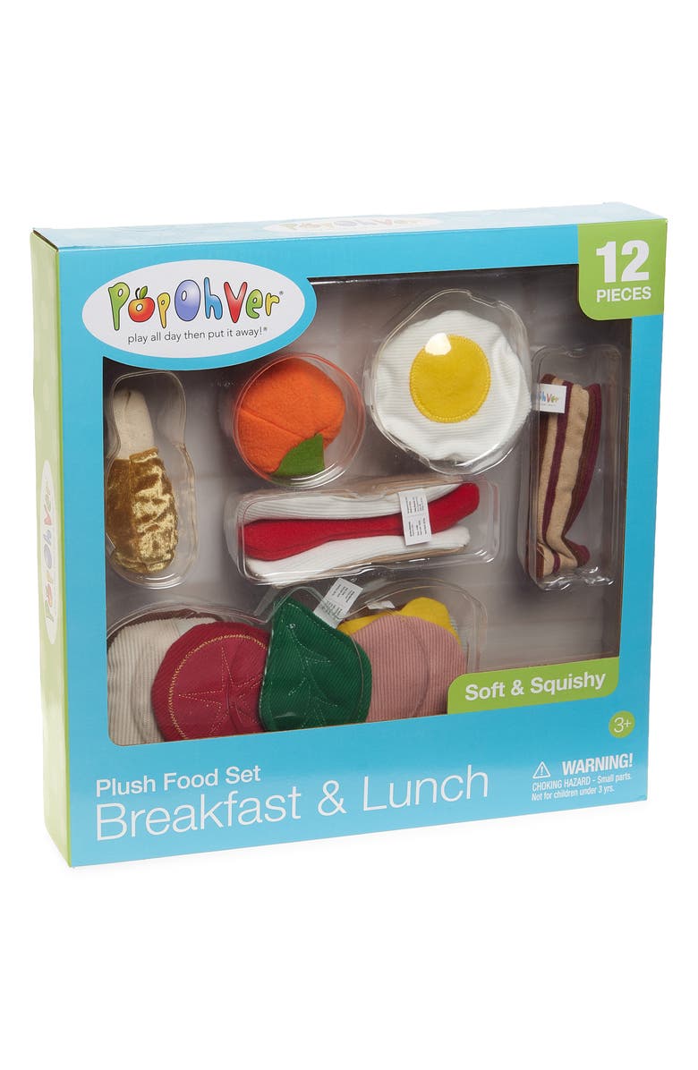 PopOhVer Plush Breakfast 12-Piece Play Set, Main, color,